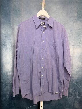 Kasper Men's Light Purple Button-Up Dress Shirt 16 1/2 34/35